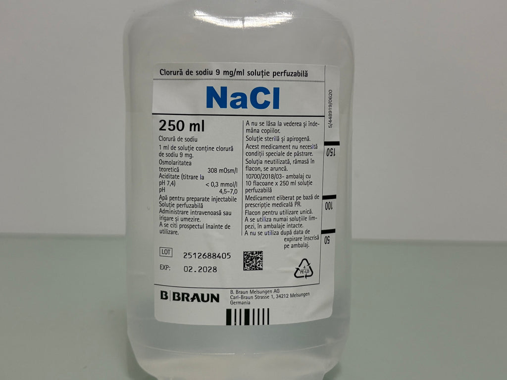 Braun Sodium Chloride 0.9% Infusion | 250ml Plastic Container (IV) | x1