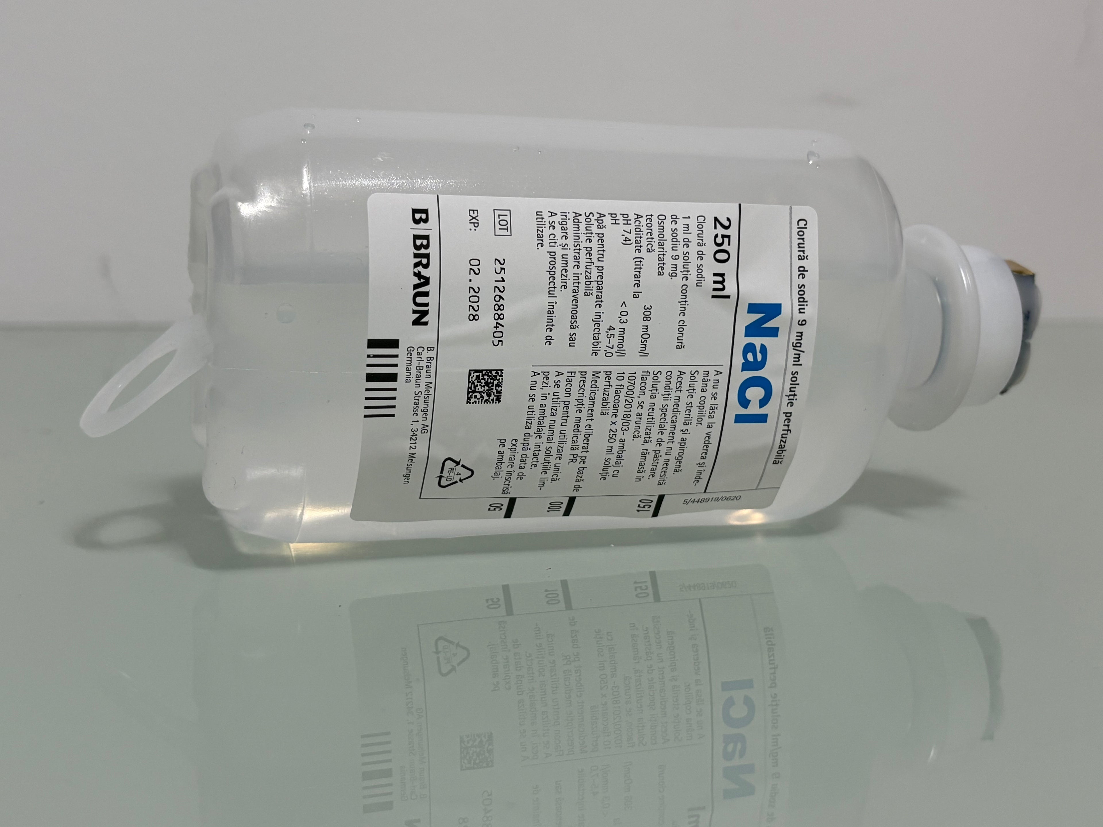 Braun Sodium Chloride 0.9% Infusion | 250ml Plastic Container (IV) | x1