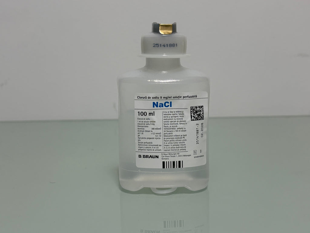 Braun Sodium Chloride 0.9% Infusion | 100ml Plastic Container (IV) | x1