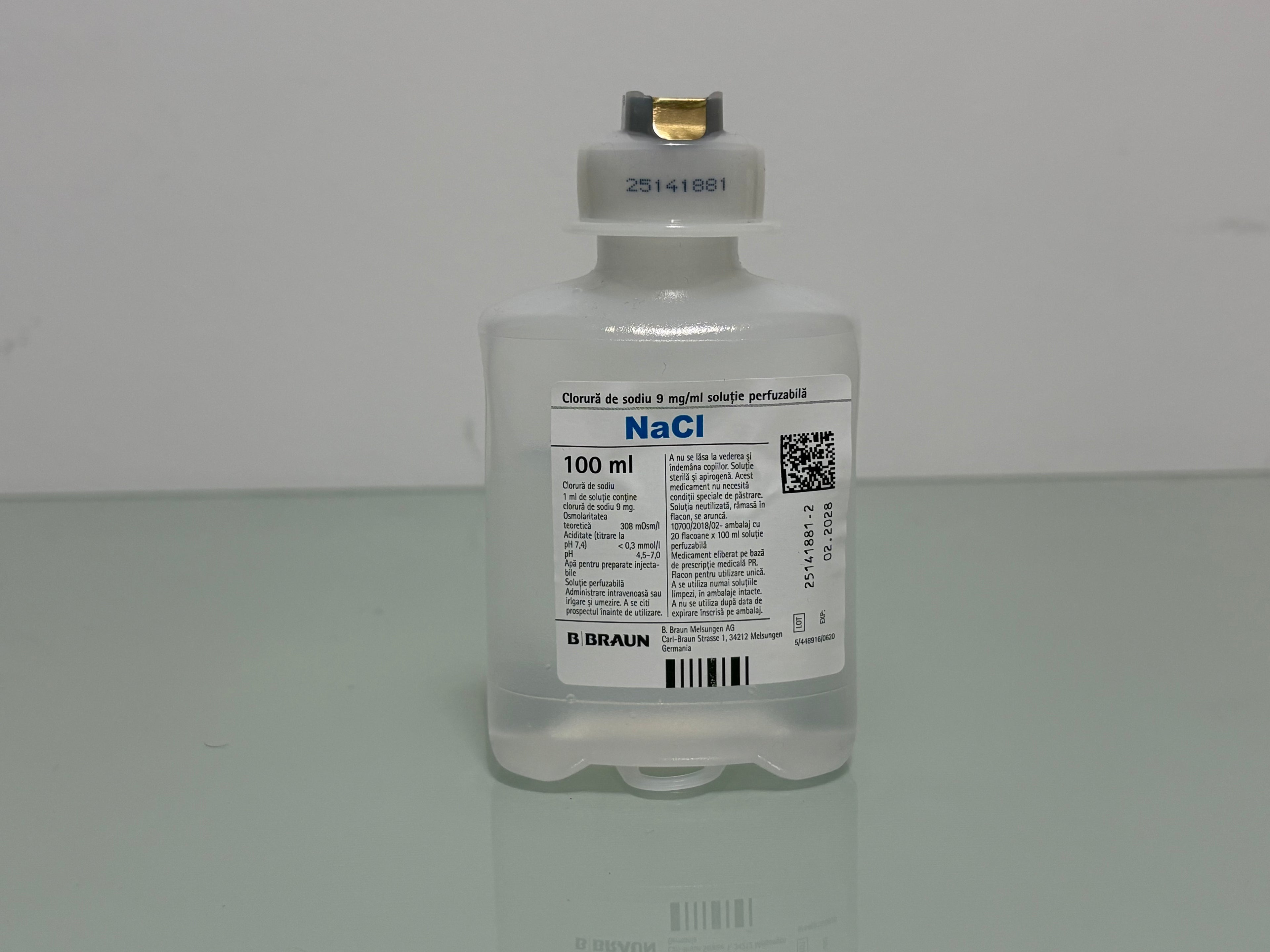 Braun Sodium Chloride 0.9% Infusion | 100ml Plastic Container (IV) | x1