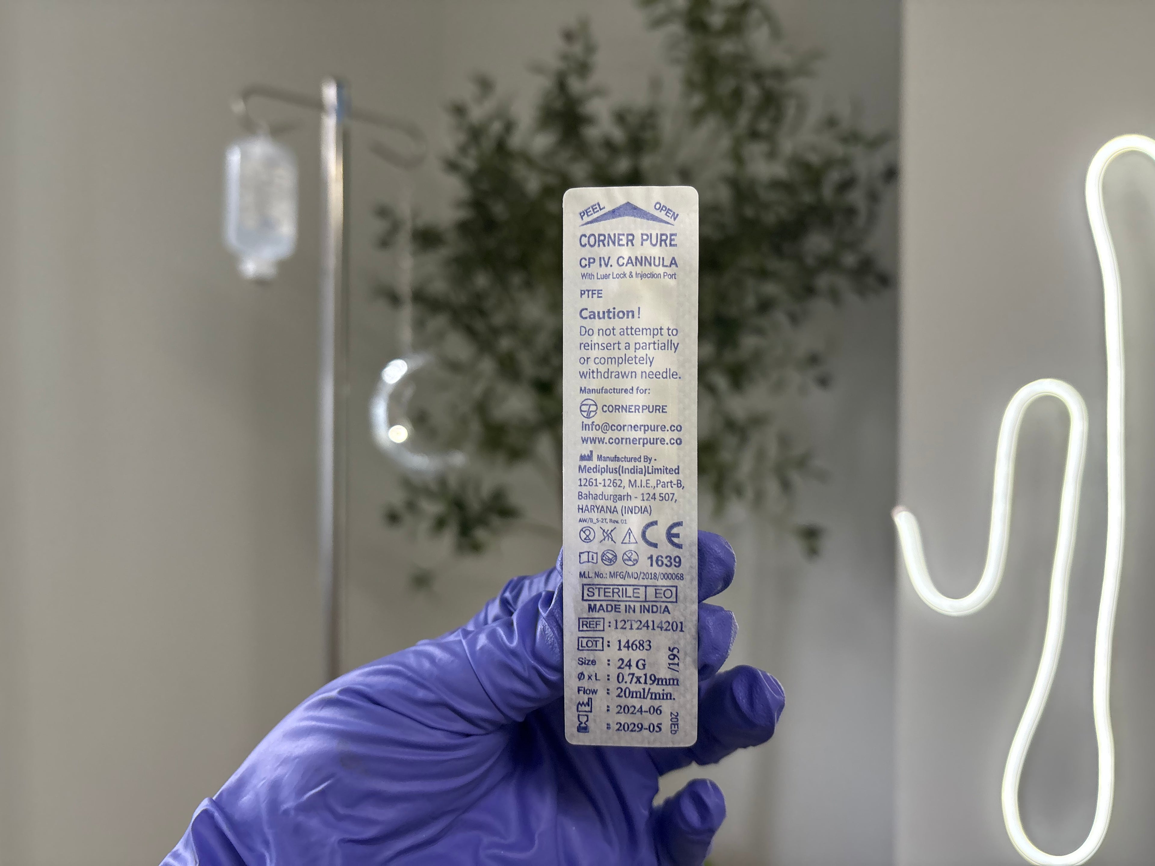 24G Cannula | Sterile Single-Use IV Catheter Cannula